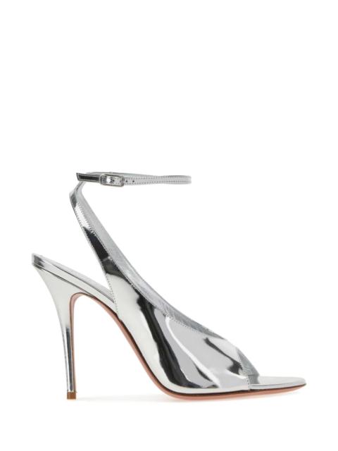 Amina Muaddi Amina Muaddi Women Silver Leather Anok Sandals
