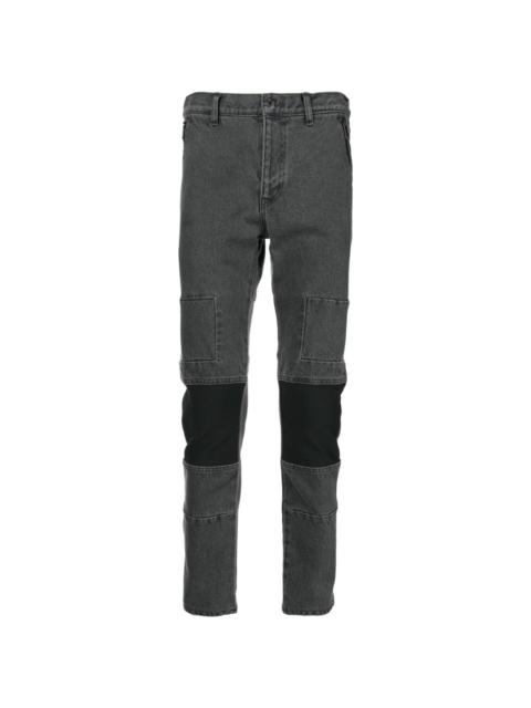 mid-rise slim-cut jeans