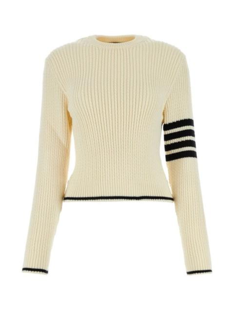 Thom Browne Ivory wool sweater