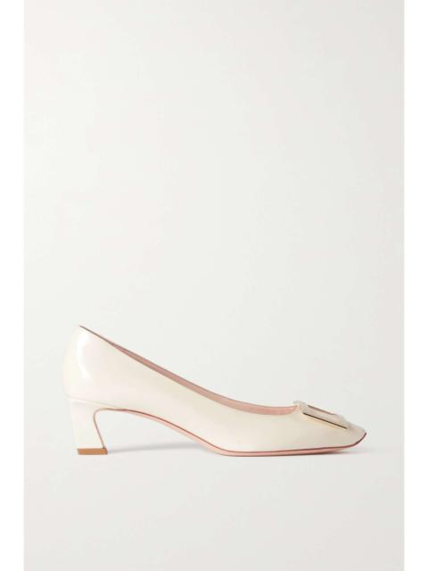 Belle Vivier Trompette patent-leather pumps Off-white