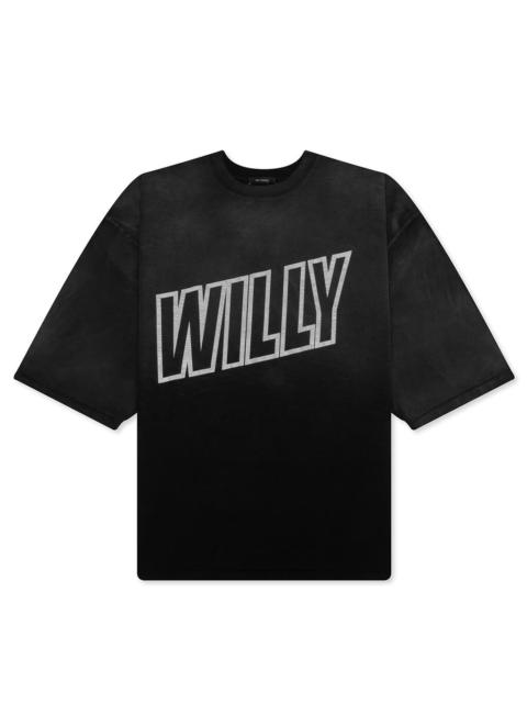 WILLY CHAVARRIA 'WILLY' INSIDE OUT BUFFALO TEE - BLACK