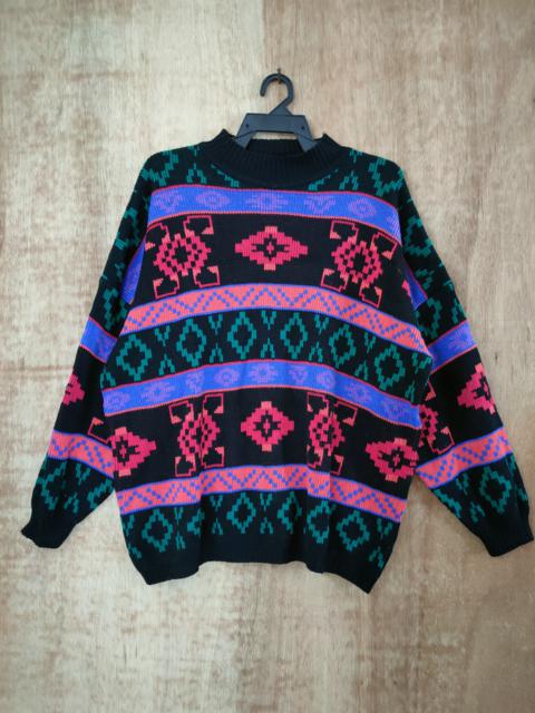 Other Designers Homespun Knitwear - STEFANI International Knit Navajo Motive Sweater
