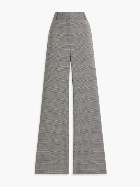 NILI LOTAN Arielle Prince of Wales checked wool-blend tweed flared pants