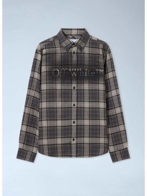 Off-White Off-White Men Spray Book Check Flannel Shirt