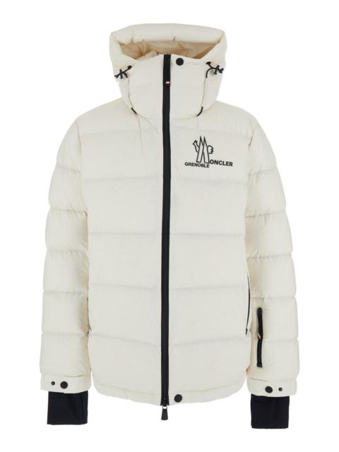 Moncler Grenoble Moncler Grenoble Men 'Isorno' White Down Jacket With Logo Detail At The Front In Tech Fabric Man