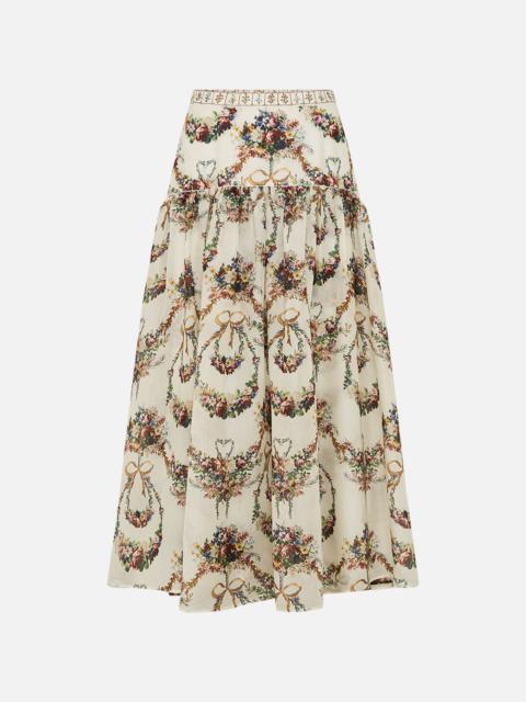 CAMILLA FITTED WAIST GATHERED SKIRT WITH LINING