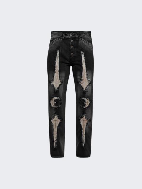 Thug Club Tc Bone Leather Denim Pants Black