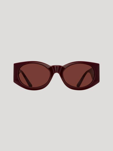 LINDA FARROW Sunglasses in Burgundy
