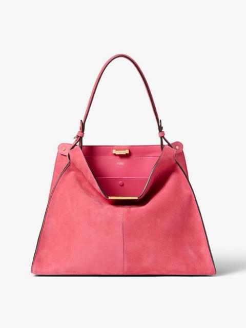 FENDI Fendi Way Large Petunia pink suede bag