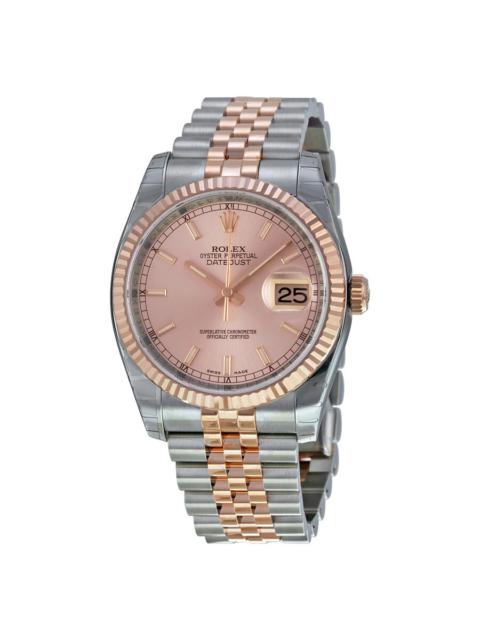 ROLEX Rolex Oyster Perpetual Datejust 36 Pink Champagne Dial Stainless Steel and 18K Everose Gold Jubilee 