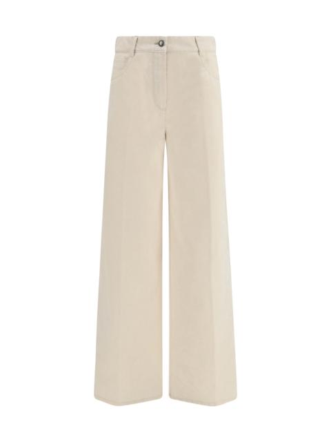 forte_forte Forte_Forte Women Wide Leg Jeans In Flocked Denim