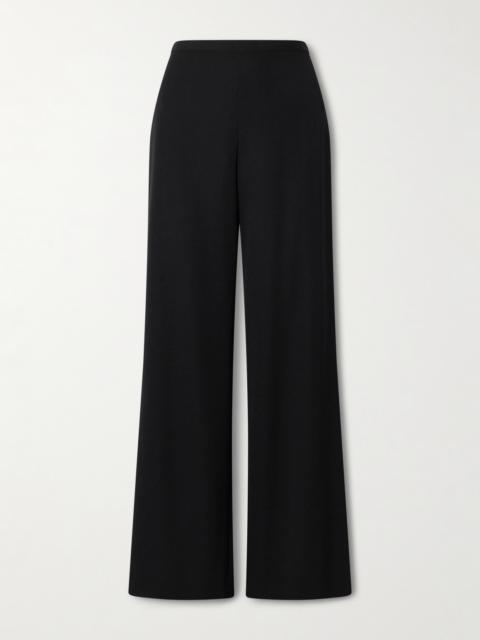 The Row Roger Wool-crepe Wide-leg Pants