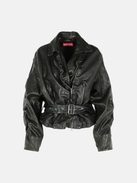 Diesel BLACK LEATHER JACKET