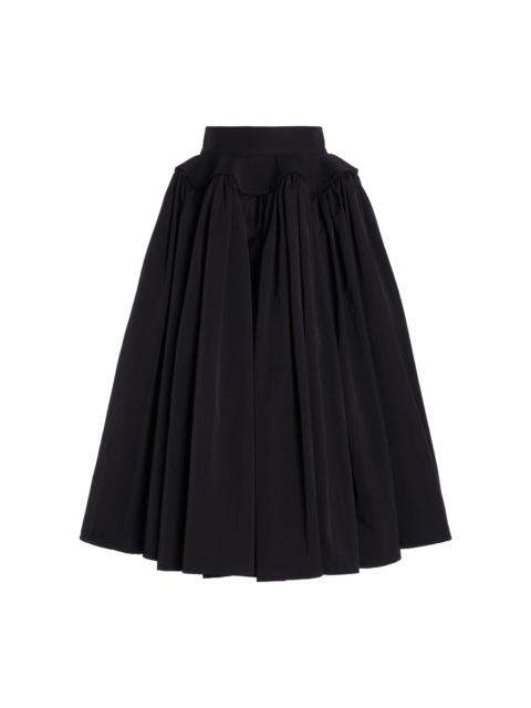 Bottega Veneta Tech Nylon Midi Skirt black