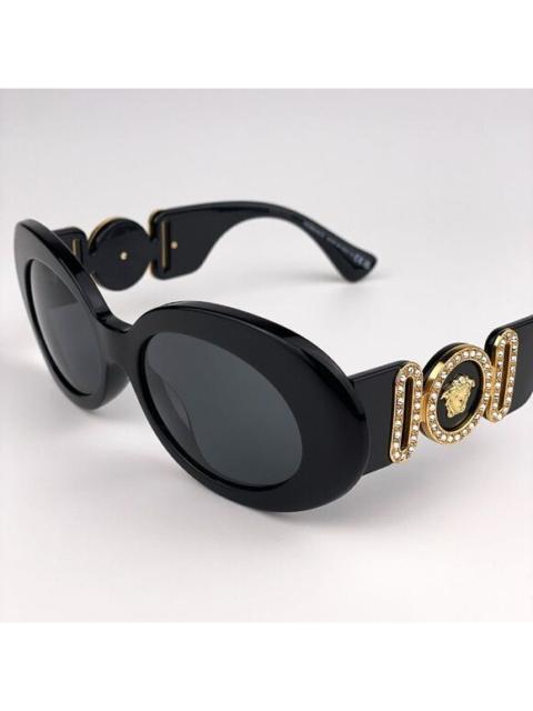 VERSACE NEW Versace VE4426BU GB1/87 MAXI MEDUSA BIGGIE Black Dark Gray Oval Women