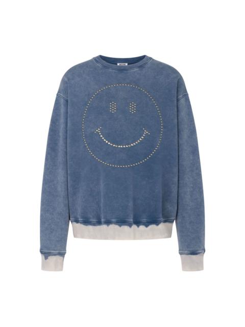 Moschino smiley face-studded sweatshirt