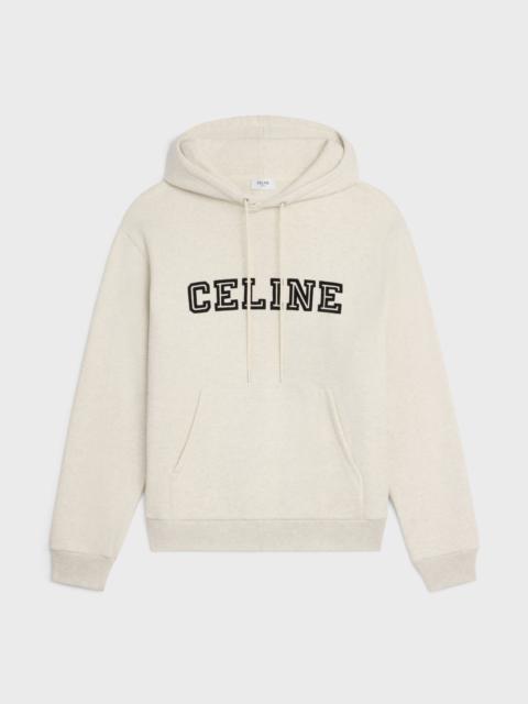 celine loose hoodie in cotton fleece