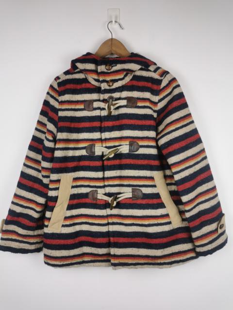 Other Designers Japanese Brand - Japanese Brand Cube Sugar Work Wear Stripe Fleece Hoodie