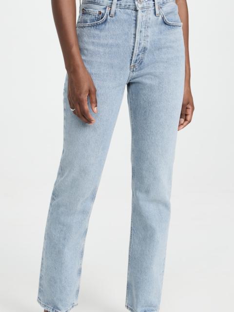 AGOLDE Lana Mid Rise Straight Jeans