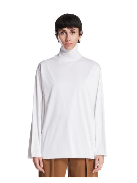 The Row White Silk and Cotton Top