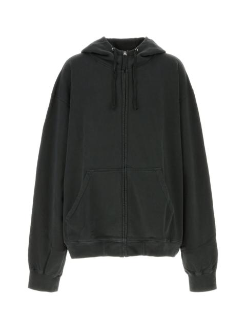 Maison Margiela Graphite cotton oversize sweatshirt