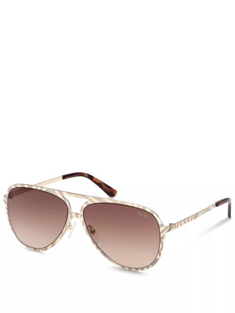 PUCCI Pilot Sunglasses, 58mm