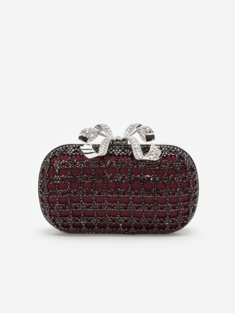 self-portrait Burgundy Chainmail Clutch Bag