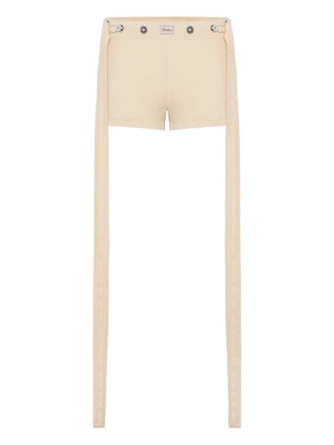 Jean Paul Gaultier Jean Paul Gaultier Ribbed Patch-detail Shorts