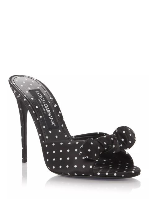 Dolce & Gabbana Women's Keira Polka Dot High Heel Sandals