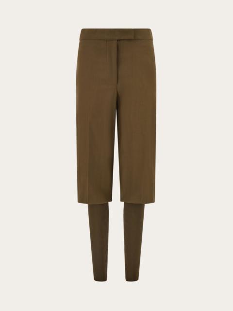 Tailored trousers with knitted detail