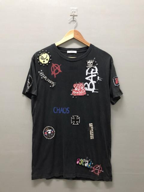 Other Designers Japanese Brand - Anarchy Punk Chaos Patches Metal pin studded skull tee