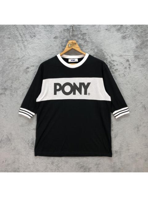 Other Designers Pony - PONY Big Logo Quarter Sleeve Ringer Tees #5707-203