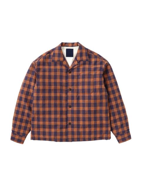 visvim KEESEY CHECK DOWN JKT ORANGE