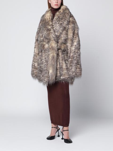 entire studios Juno faux fur coat with belt