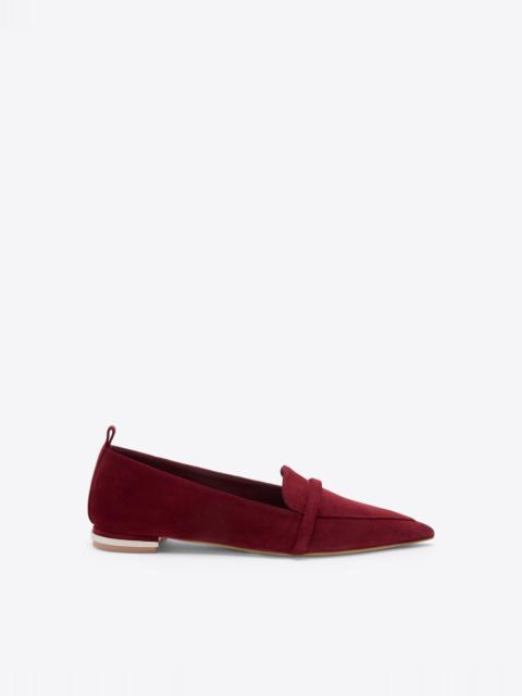 MALONE SOULIERS Dora Red Suede Loafers