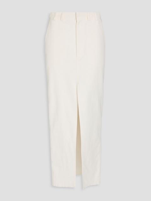 Brunello Cucinelli Cotton and linen-blend drill maxi skirt