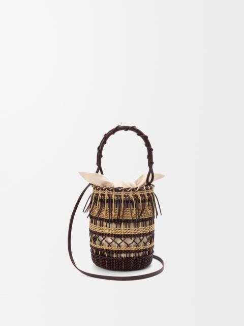 Loewe Bucket in cord and leather