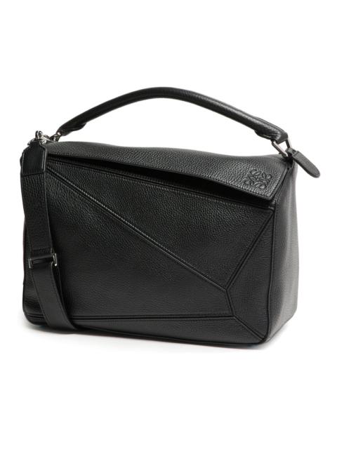 Loewe LOEWE Puzzle Large Black Leather Top Handle Bag New & Authen