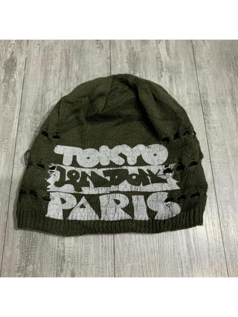 Other Designers Japanese Brand - Unknown Nice Design Distressed Reversible Beanie Hats