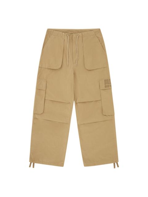 BILLIONAIRE BOYS CLUB STRAIGHT LOGO PARACHUTE PANTS