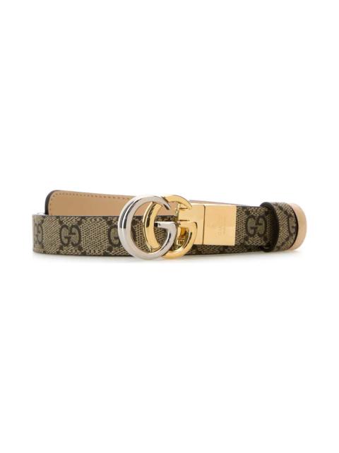 Gg Supreme Fabric Gg Marmont Reversible Belt