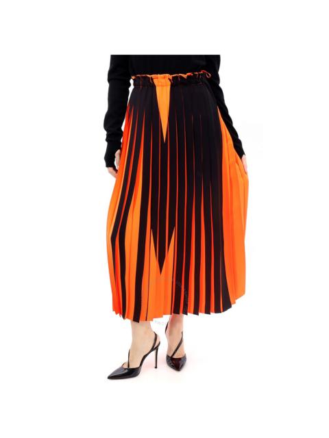 MM6 Ladies Bicolor Pleated Skirt