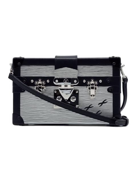 Louis Vuitton Epi Petite Malle Trunk Clutch Shoulder Bag M55309 in Silver