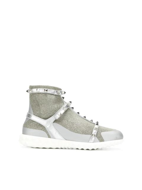 Valentino Valentino Womens Silver-tone Sneakers