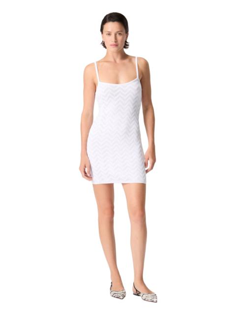 Missoni Missoni Chevron Cotton And Viscose Mini Dress in White at Nordstrom