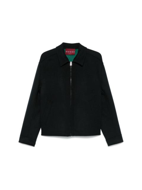 logo-jacquard bomber jacket