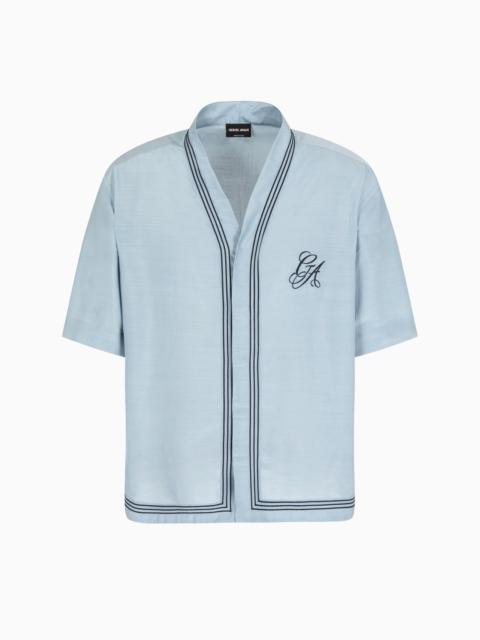 GIORGIO ARMANI SHORT-SLEEVED SILK SHIRT