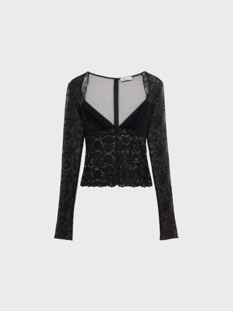 Blumarine LACE AND TULLE BLOUSE
