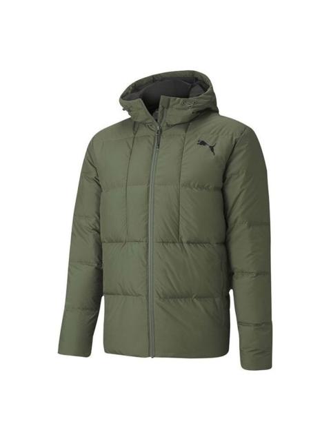 PUMA PUMA Essentials Down Jacket 'Green Black' 585534-64