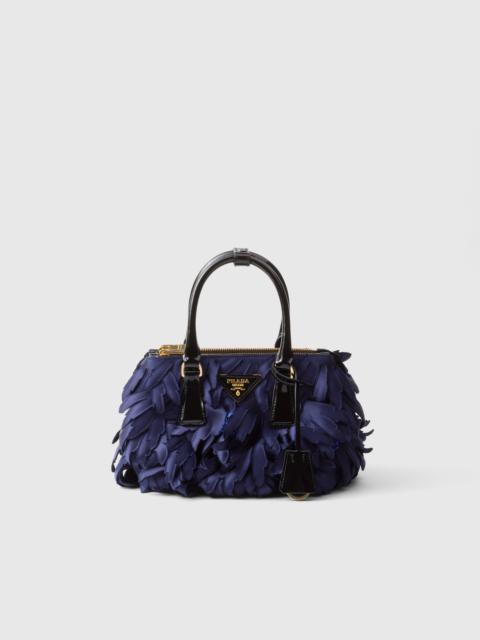 Satin and patent leather Prada Galleria mini-bag